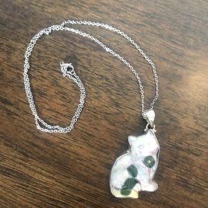 Ocean Jasper S.S kitty necklace